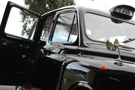 black London taxi cab